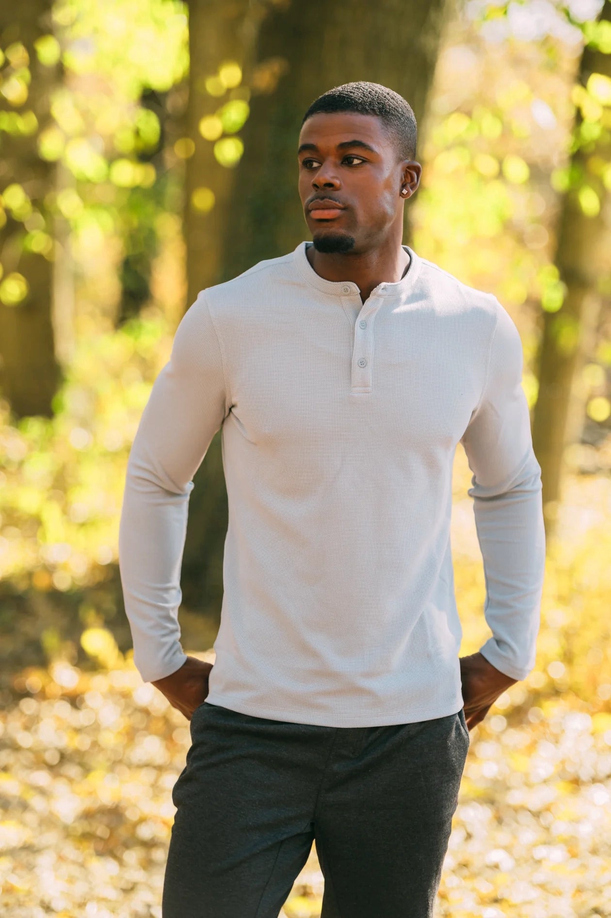 AS CLOTHING ARTICLE # 6603 Mens Supreme Airtech Long Sleeve Henley Shirt