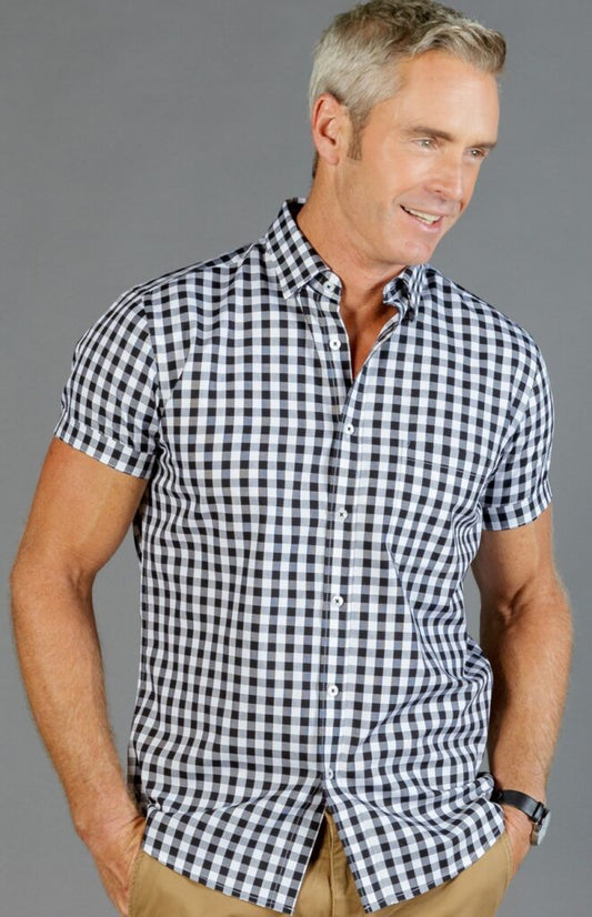 AS CLOTHING ARTICLE # 6614  short sleeve dress shirt formal